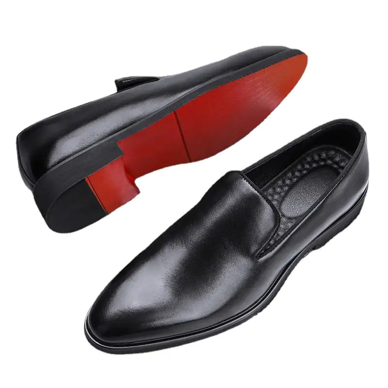 Luxury Red Bottom Leather Loafers