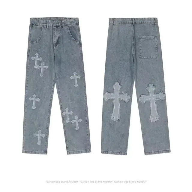 Cross Denim Pants – Elevate Your Style