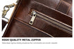 Luxury Genuine Leather Men's Briefcase-zipper