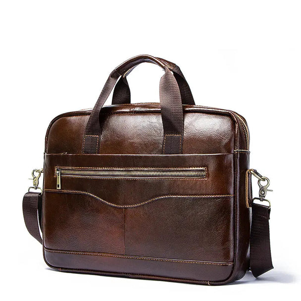 Brown color leather briefcase