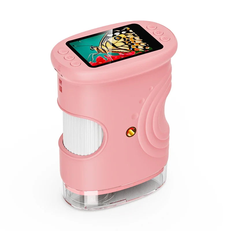 Pink Color Handheld Digital Microscope for Kids with 2.0" Screen