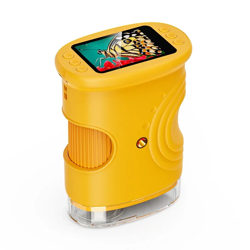 Yellow Color Handheld Digital Microscope for Kids with 2.0" Screen
