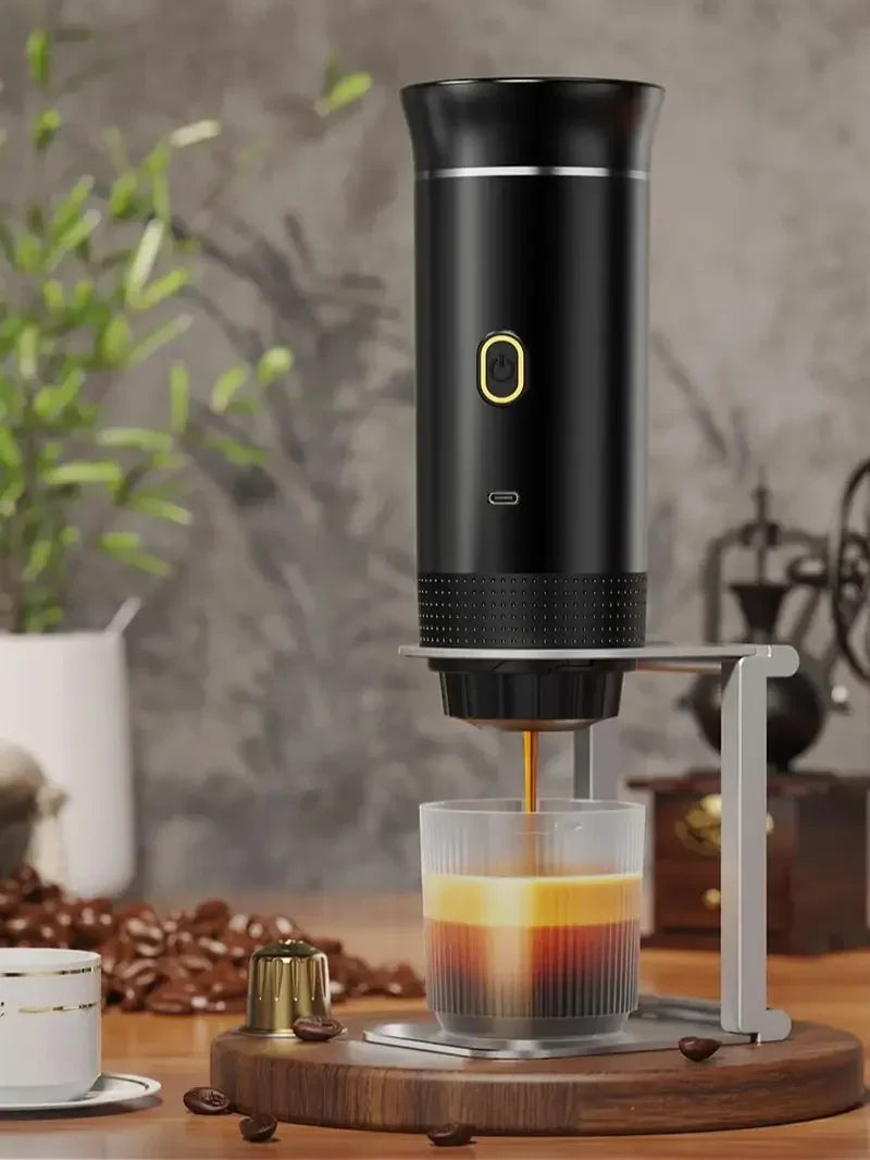 Portable Electric Espresso Maker – 3-in-1 Capsule & Ground