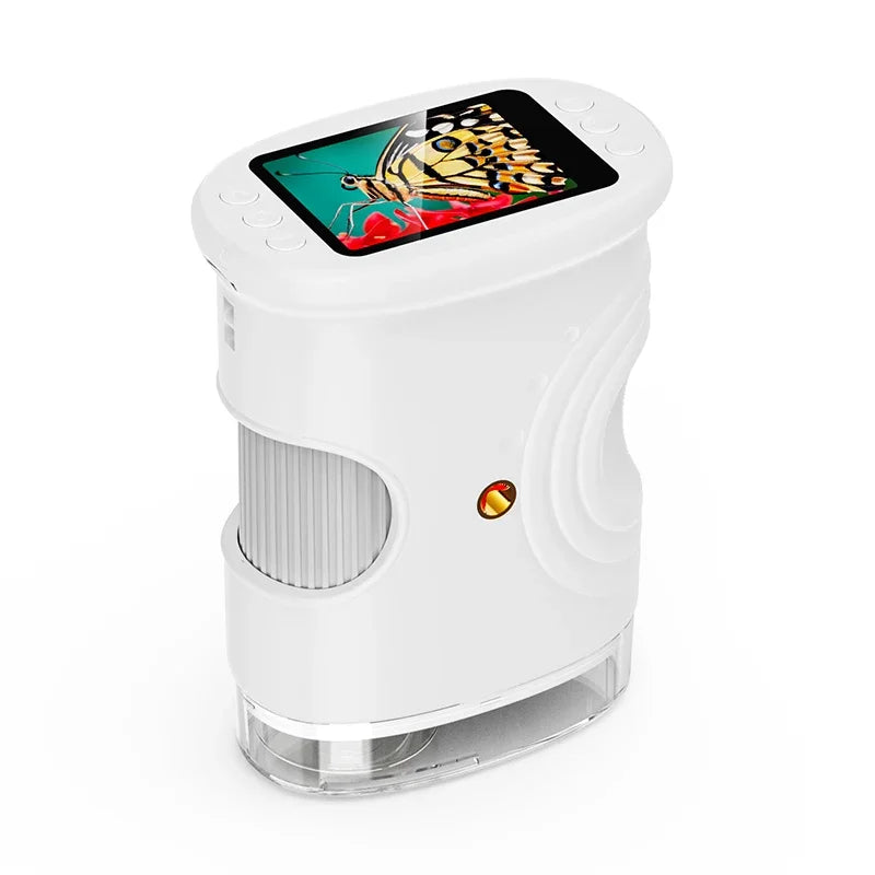 White Color Handheld Digital Microscope for Kids with 2.0" Screen