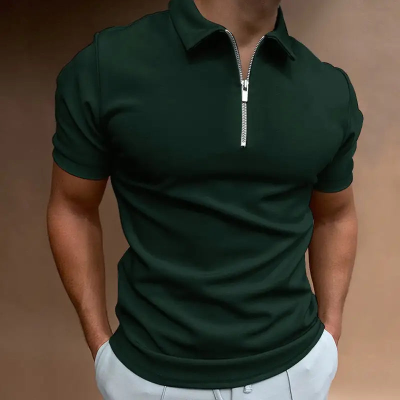 Henley Zip-Up Polo Shirt - Modern Comfort Meets Timeless Style