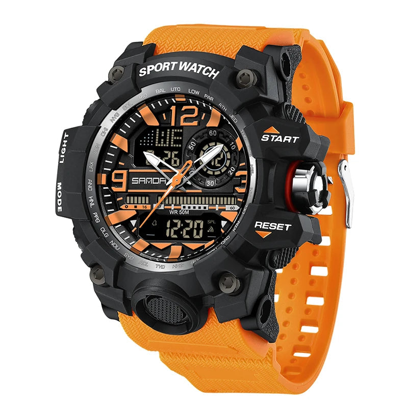 G-Style Military Sports Wristwatch-orange color